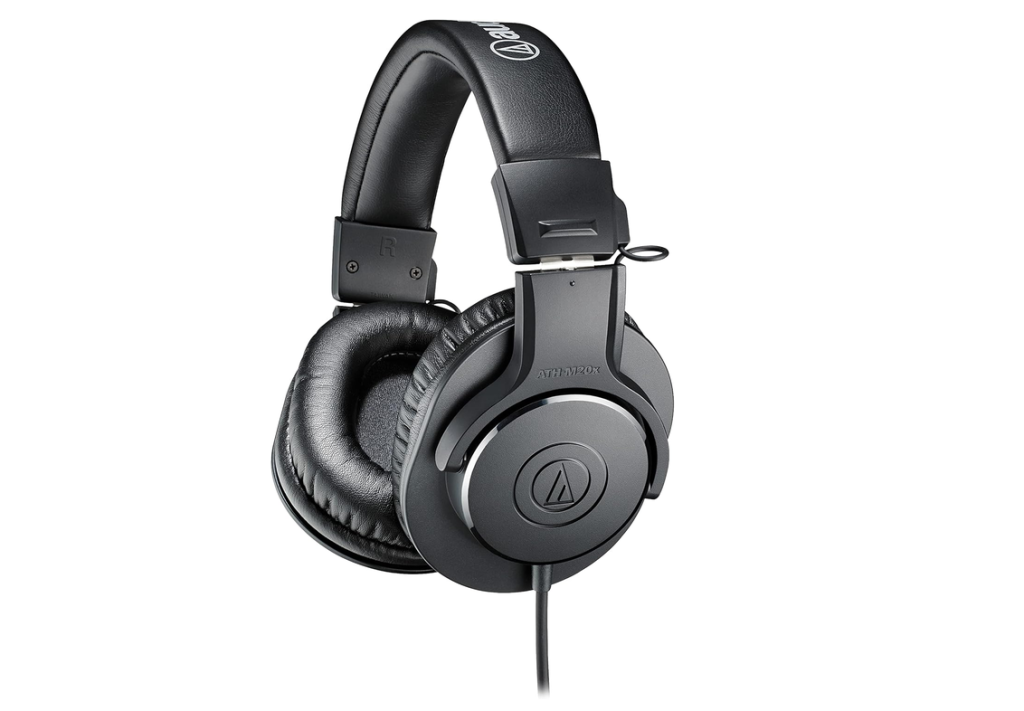 Audio-Technica ATH-M20x closed-back studio headphones on a white background